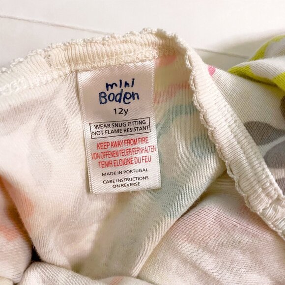 Mini Boden Floral Pajama Set, Size 12 - Picture 3 of 5